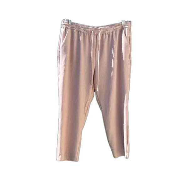 Imperfect lounge pants size 16p stretchy pink capri pants pockets drawstring - Picture 1 of 10